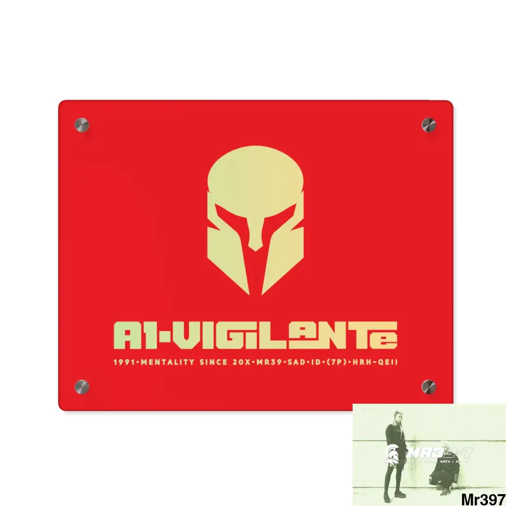 A1-Vigilante -Sparta Sparta Acrylic Wall Art Panels 14″ x 11″ (Horizontal) / 0.25’’ Home Decor