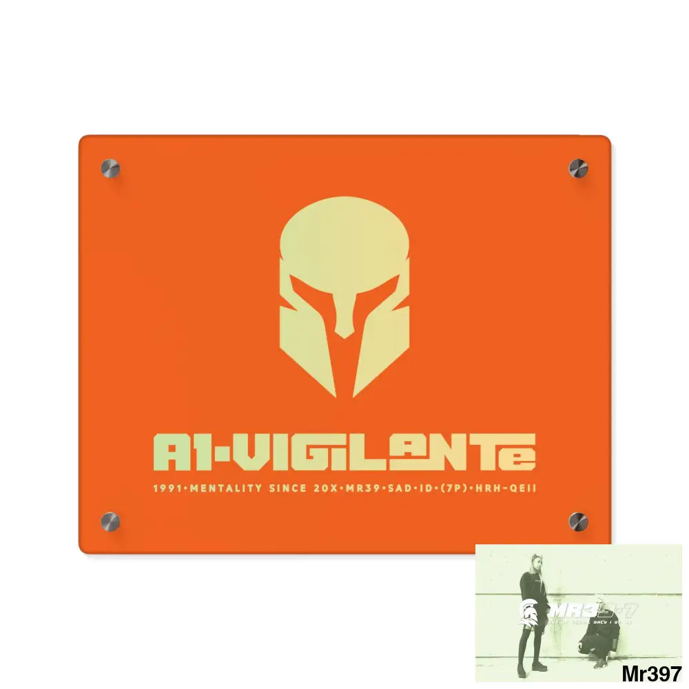 A1-Vigilante -Sparta Sparta Acrylic Wall Art Panels 14″ x 11″ (Horizontal) / 0.25’’ Home Decor