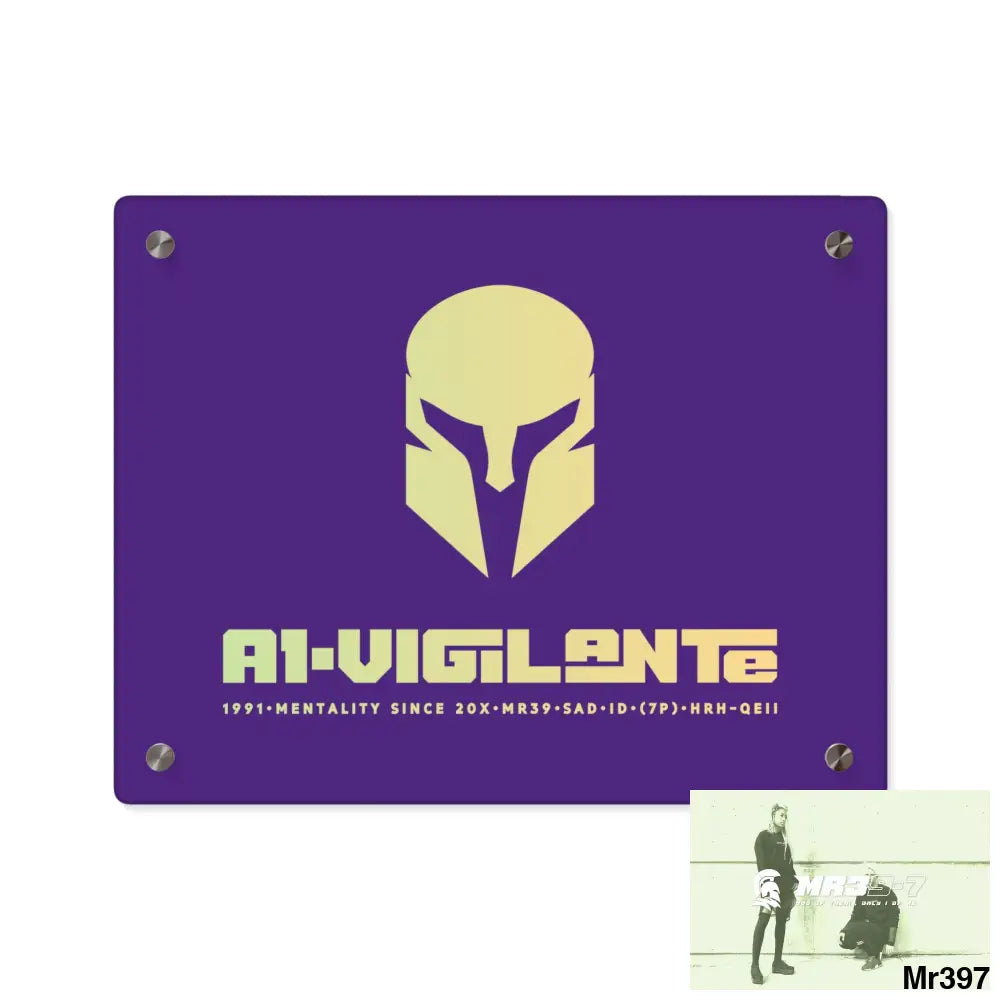 A1--Vigilante -Sparta Sparta Acrylic Wall Art Panels 14″ x 11″ (Horizontal) / 0.25’’ Home Decor