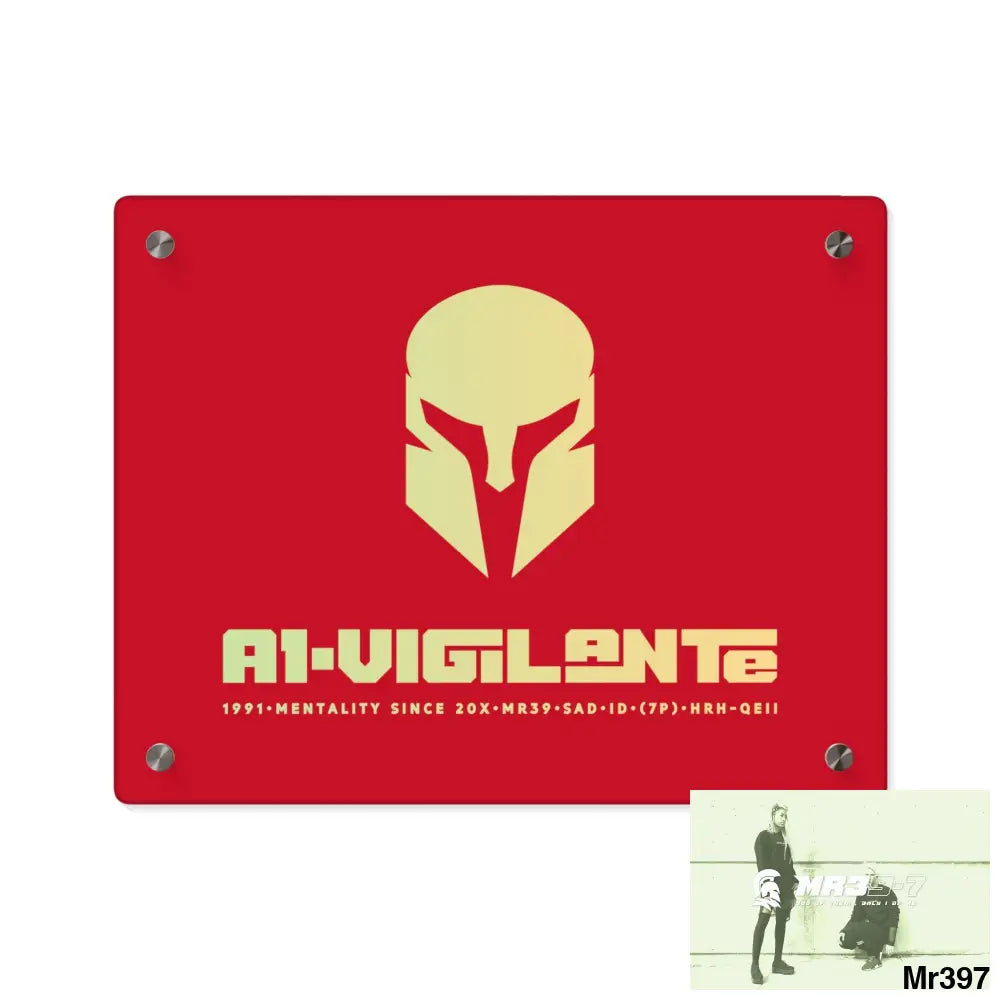 A1-Vigilante -Sparta Sparta Acrylic Wall Art Panels 14″ x 11″ (Horizontal) / 0.25’’ Home Decor