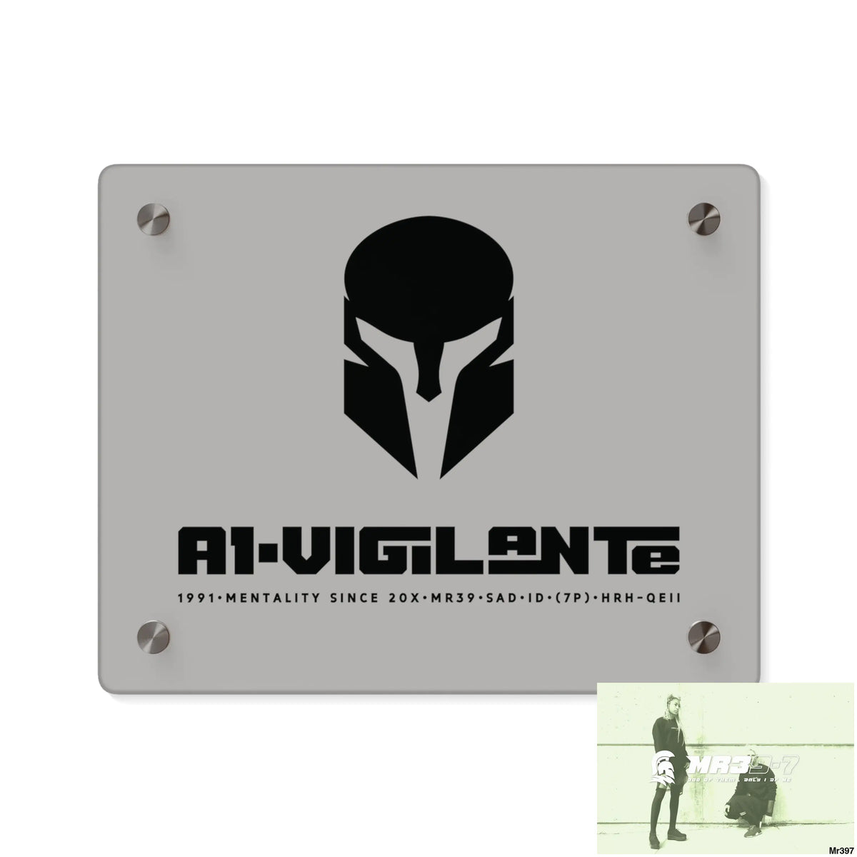 A1-Vigilante Sparta Acrylic Wall Art Panels 10″ x 8″ (Horizontal) / 0.25’’ Home Decor