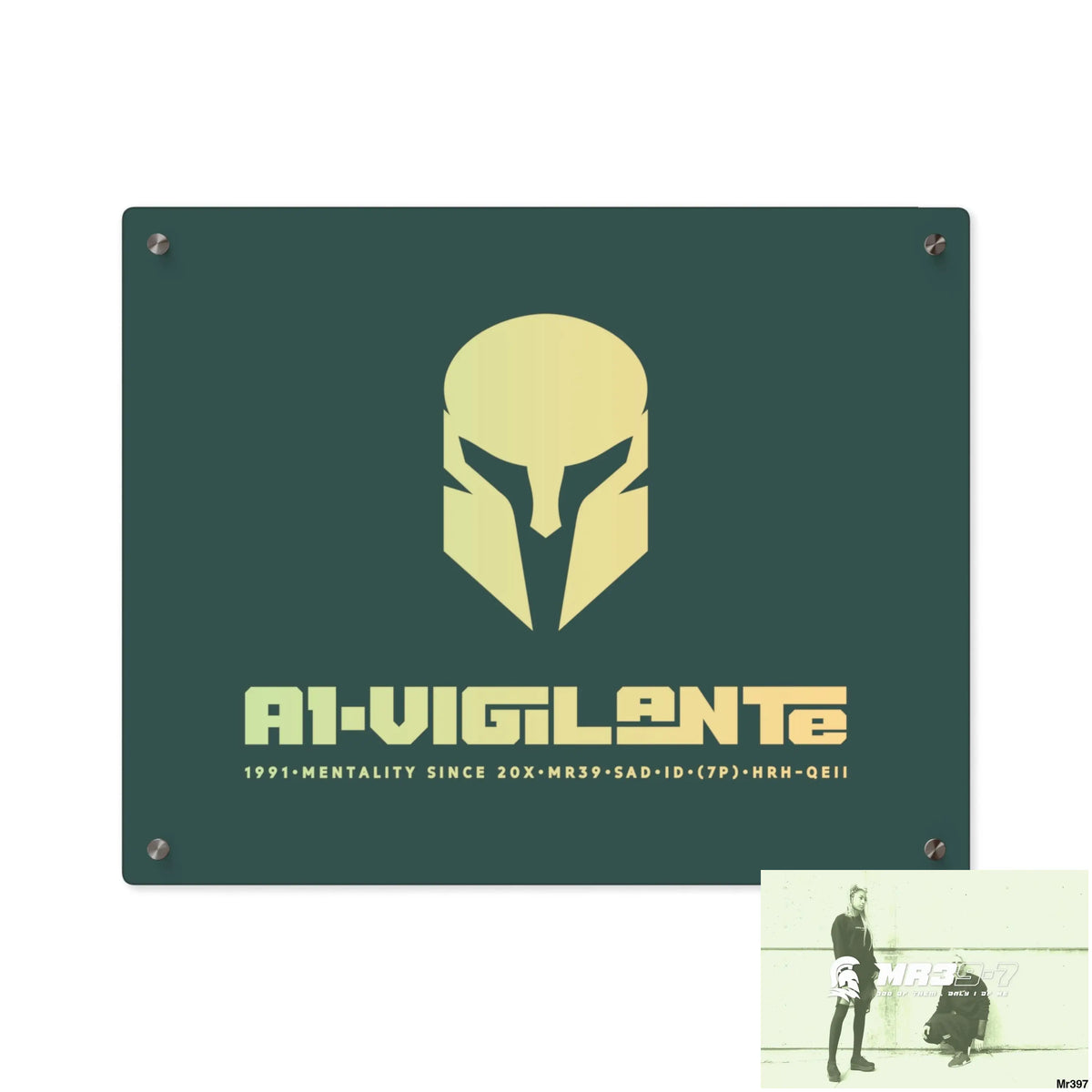 A1-Vigilante Sparta Acrylic Wall Art Panels 20″ x 16″ (Horizontal) / 0.25’’ Home Decor