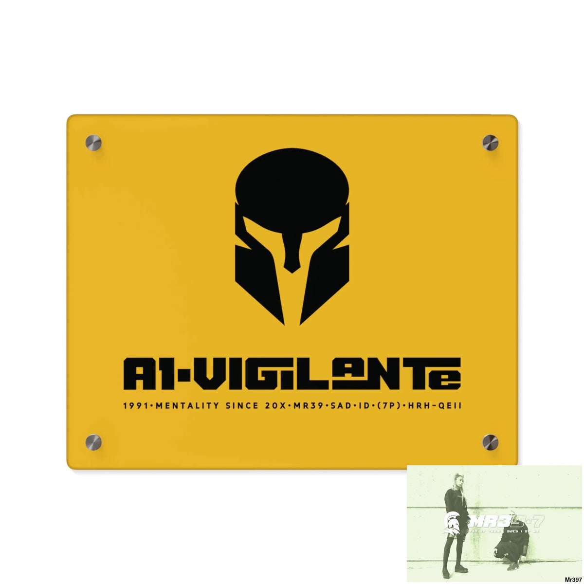 A1-Vigilante Sparta Acrylic Wall Art Panels 14″ x 11″ (Horizontal) / 0.25’’ Home Decor
