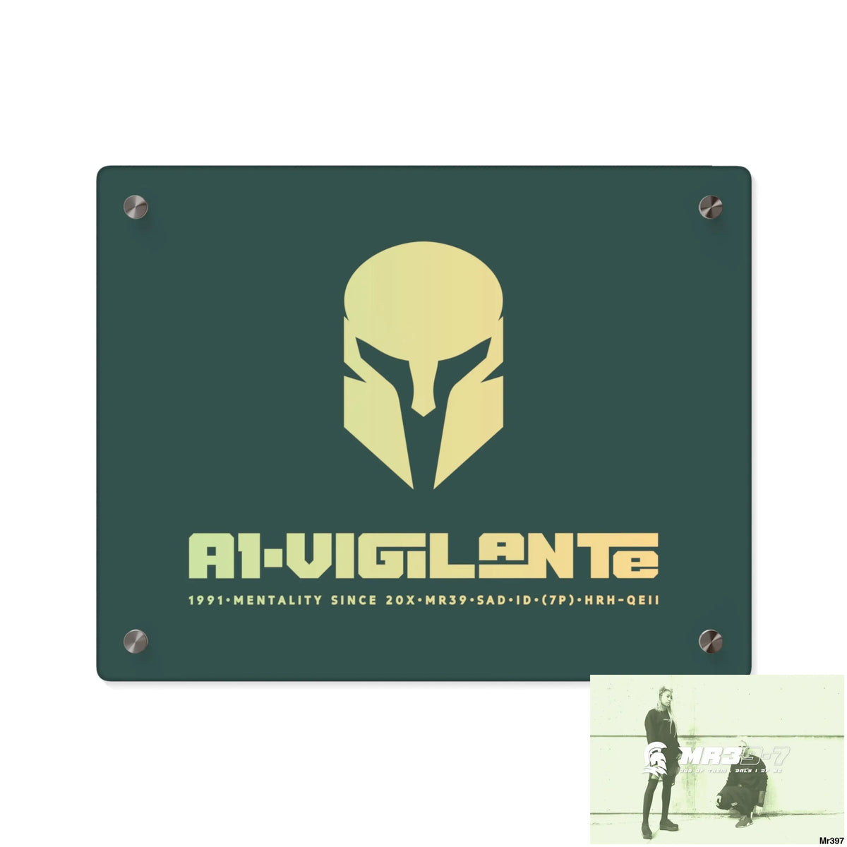 A1-Vigilante Sparta Acrylic Wall Art Panels 14″ x 11″ (Horizontal) / 0.25’’ Home Decor