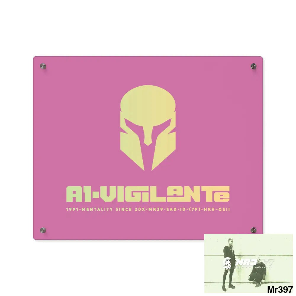 A1--Vigilante -Sparta Sparta Acrylic Wall Art Panels 20″ x 16″ (Horizontal) / 0.25’’ Home Decor