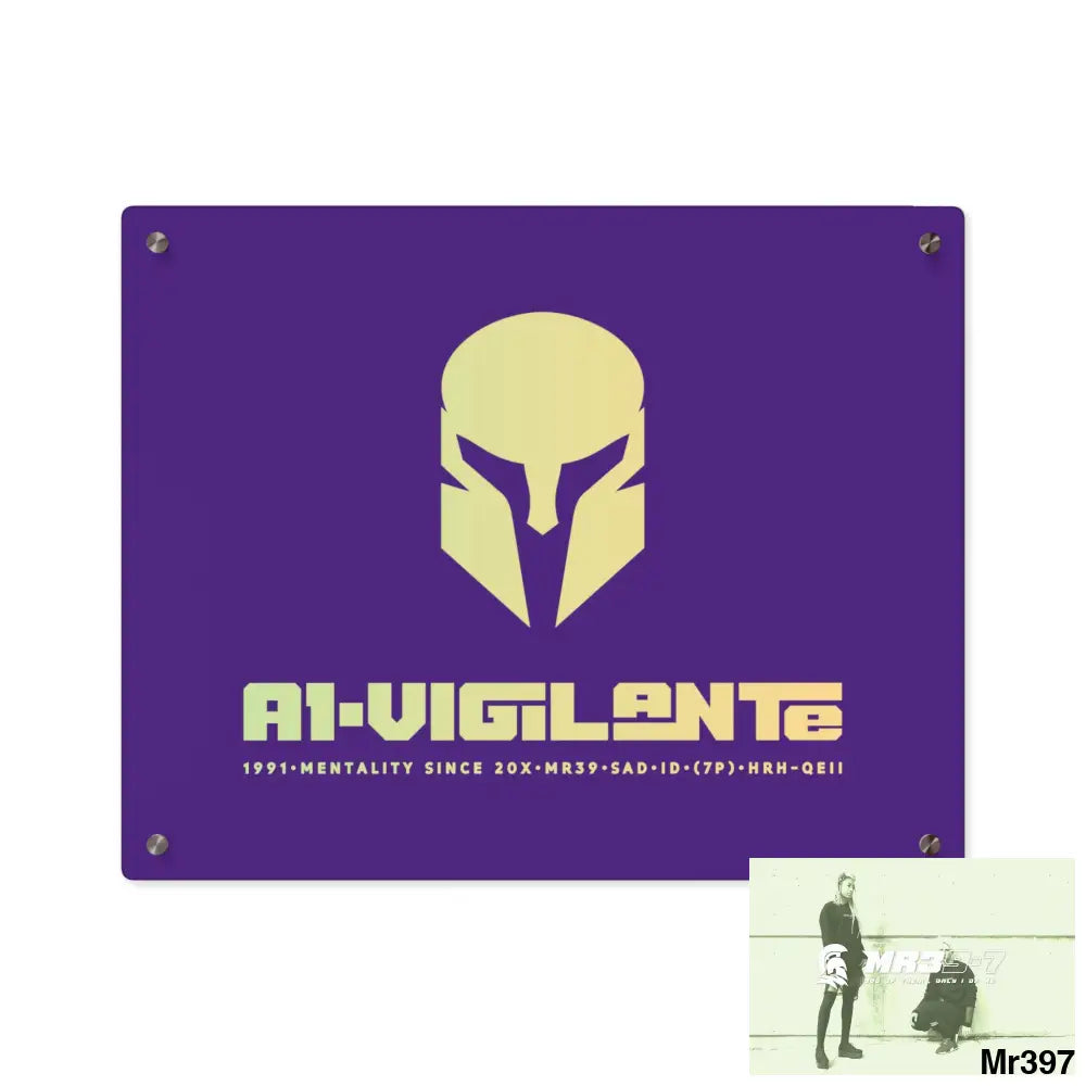 A1--Vigilante -Sparta Sparta Acrylic Wall Art Panels 20″ x 16″ (Horizontal) / 0.25’’ Home Decor