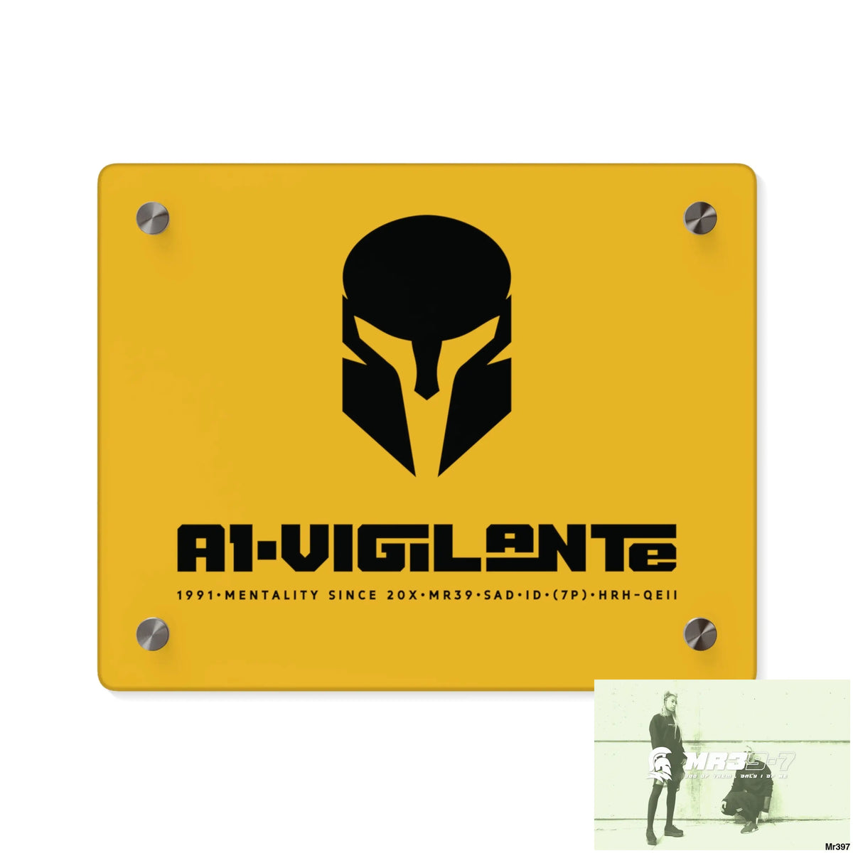 A1-Vigilante Sparta Acrylic Wall Art Panels 10″ x 8″ (Horizontal) / 0.25’’ Home Decor