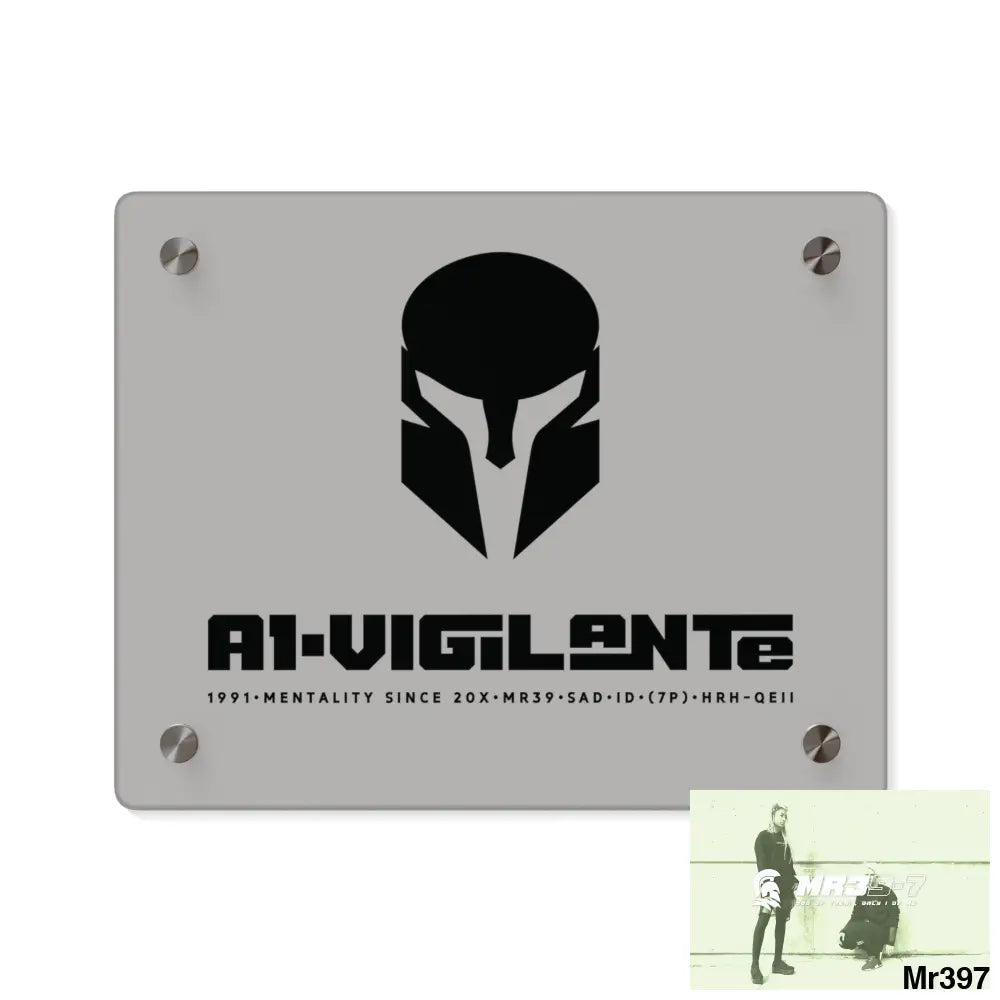 A1-Vigilante Sparta Acrylic Wall Art Panels 10″ x 8″ (Horizontal) / 0.25’’ Home Decor