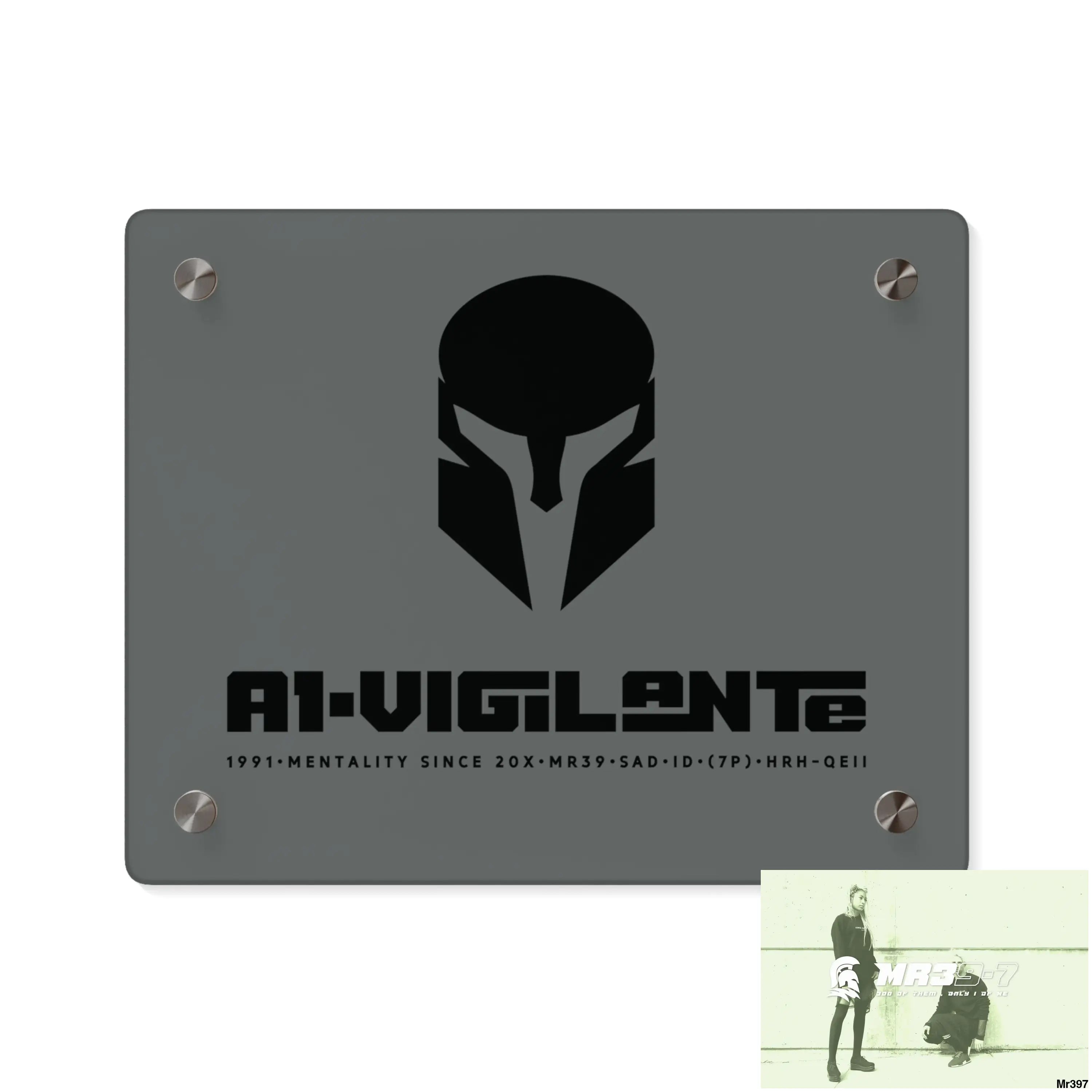 A1-Vigilante Sparta Acrylic Wall Art Panels 10″ x 8″ (Horizontal) / 0.25’’ Home Decor