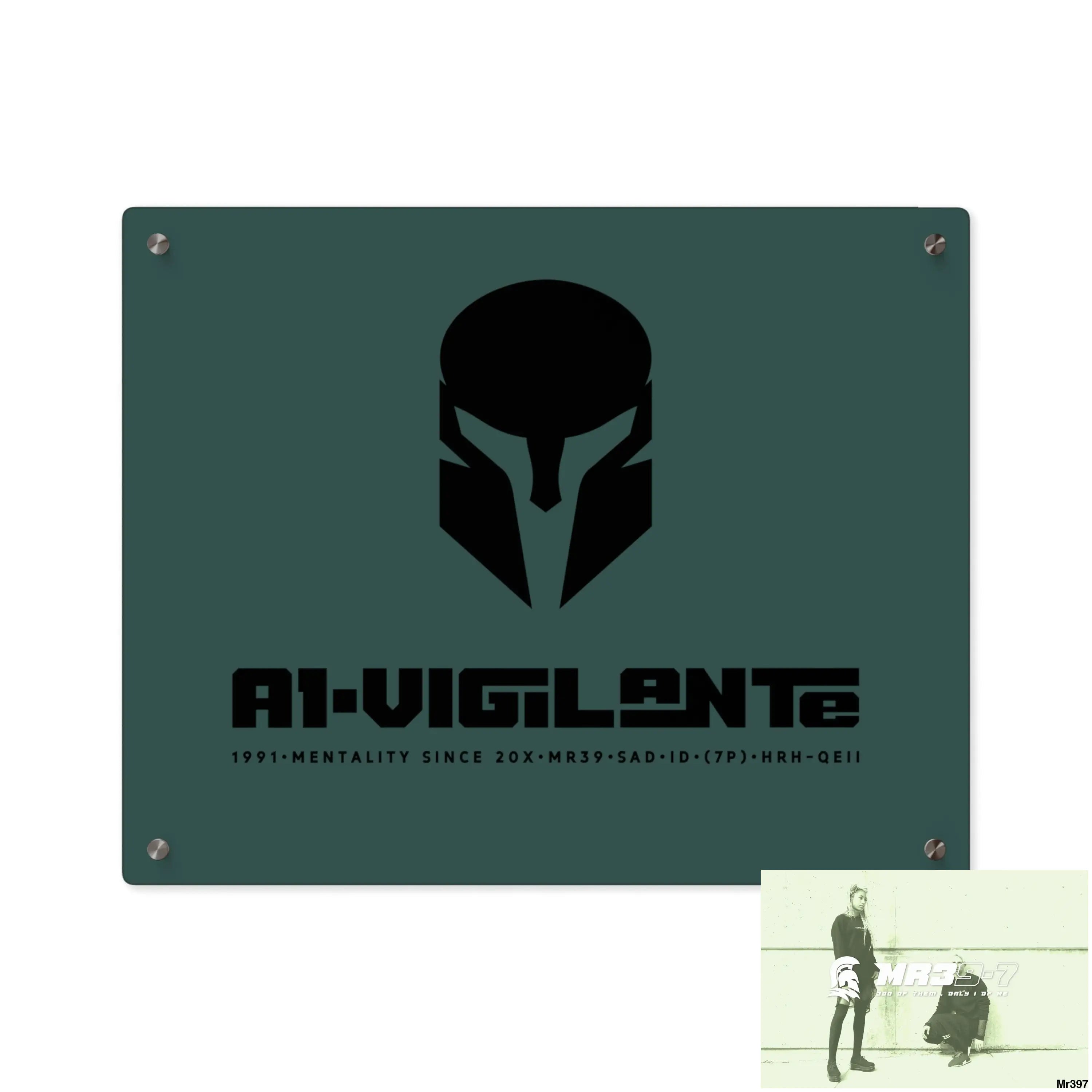 A1-Vigilante Sparta Acrylic Wall Art Panels 20″ x 16″ (Horizontal) / 0.25’’ Home Decor
