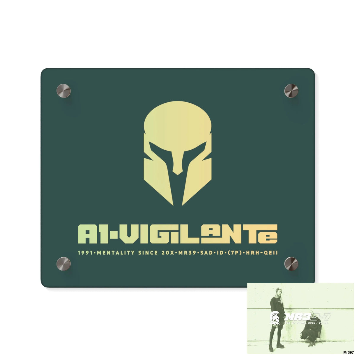 A1-Vigilante Sparta Acrylic Wall Art Panels 10″ x 8″ (Horizontal) / 0.25’’ Home Decor