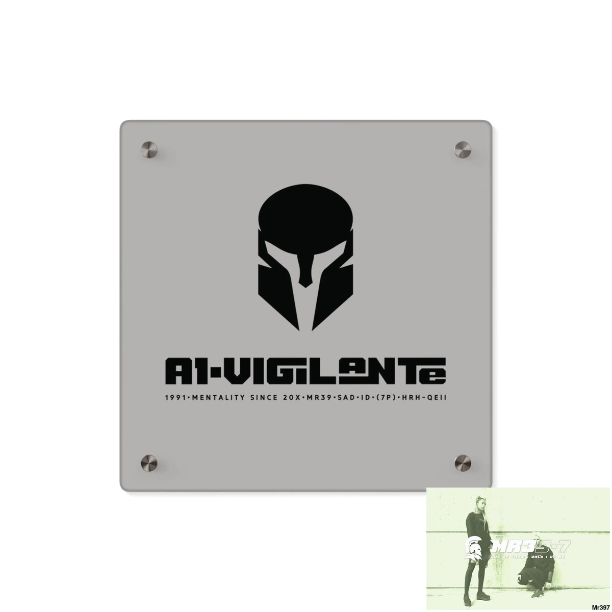 A1-Vigilante Sparta Acrylic Wall Art Panels 11’’ x 11’’ (Square) / 0.25’’ Home Decor