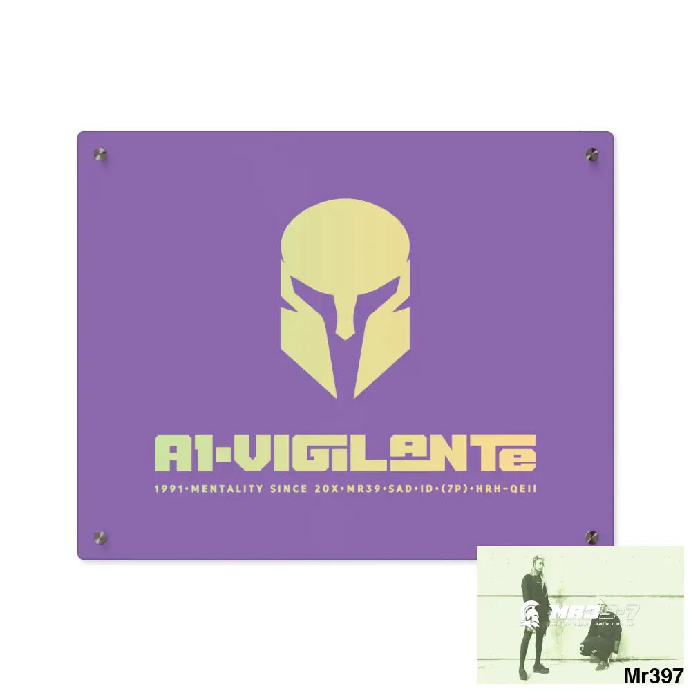 A1--Vigilante -Sparta Sparta Acrylic Wall Art Panels 20″ x 16″ (Horizontal) / 0.25’’ Home Decor