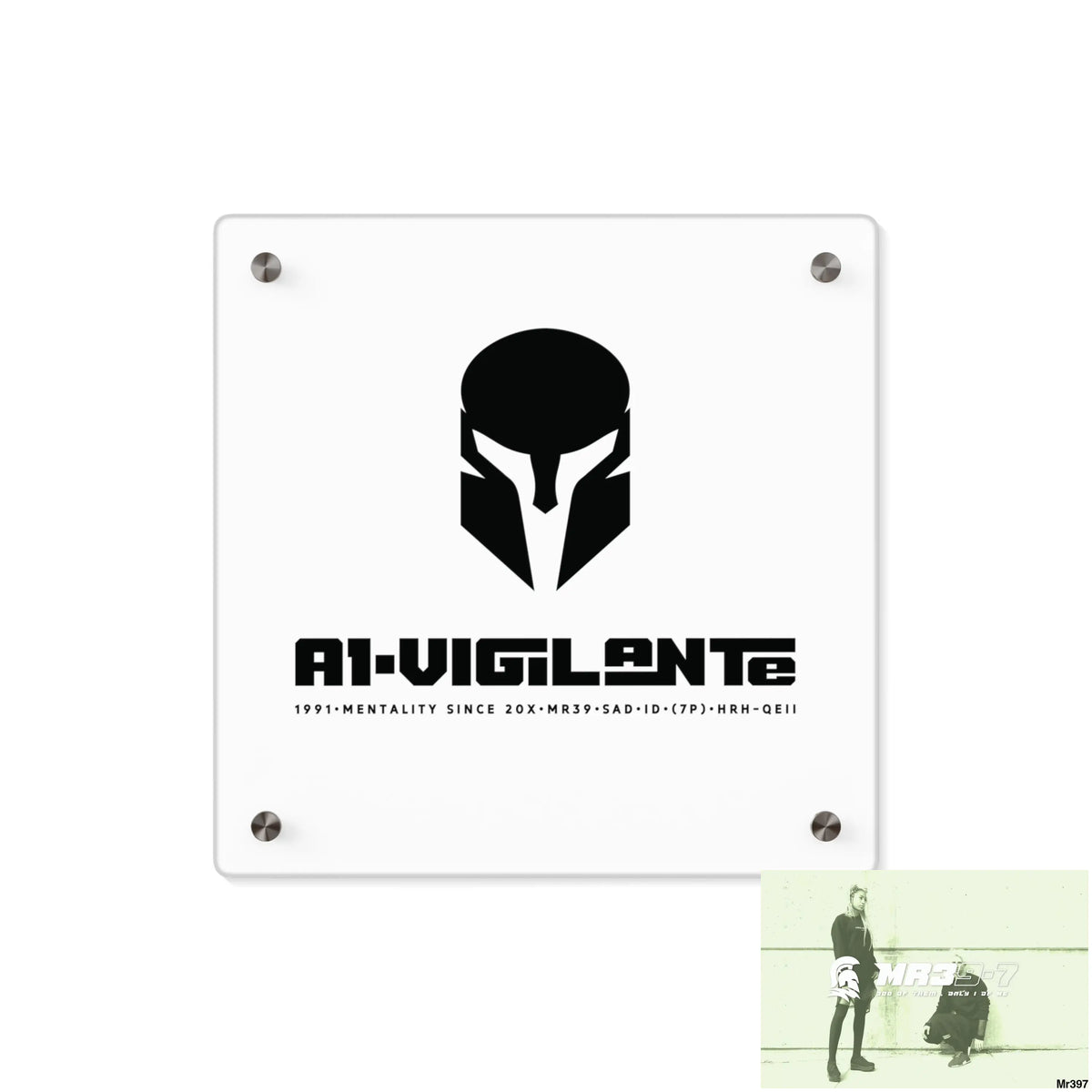 A1-Vigilante Sparta Acrylic Wall Art Panels 11’’ x 11’’ (Square) / 0.25’’ Home Decor
