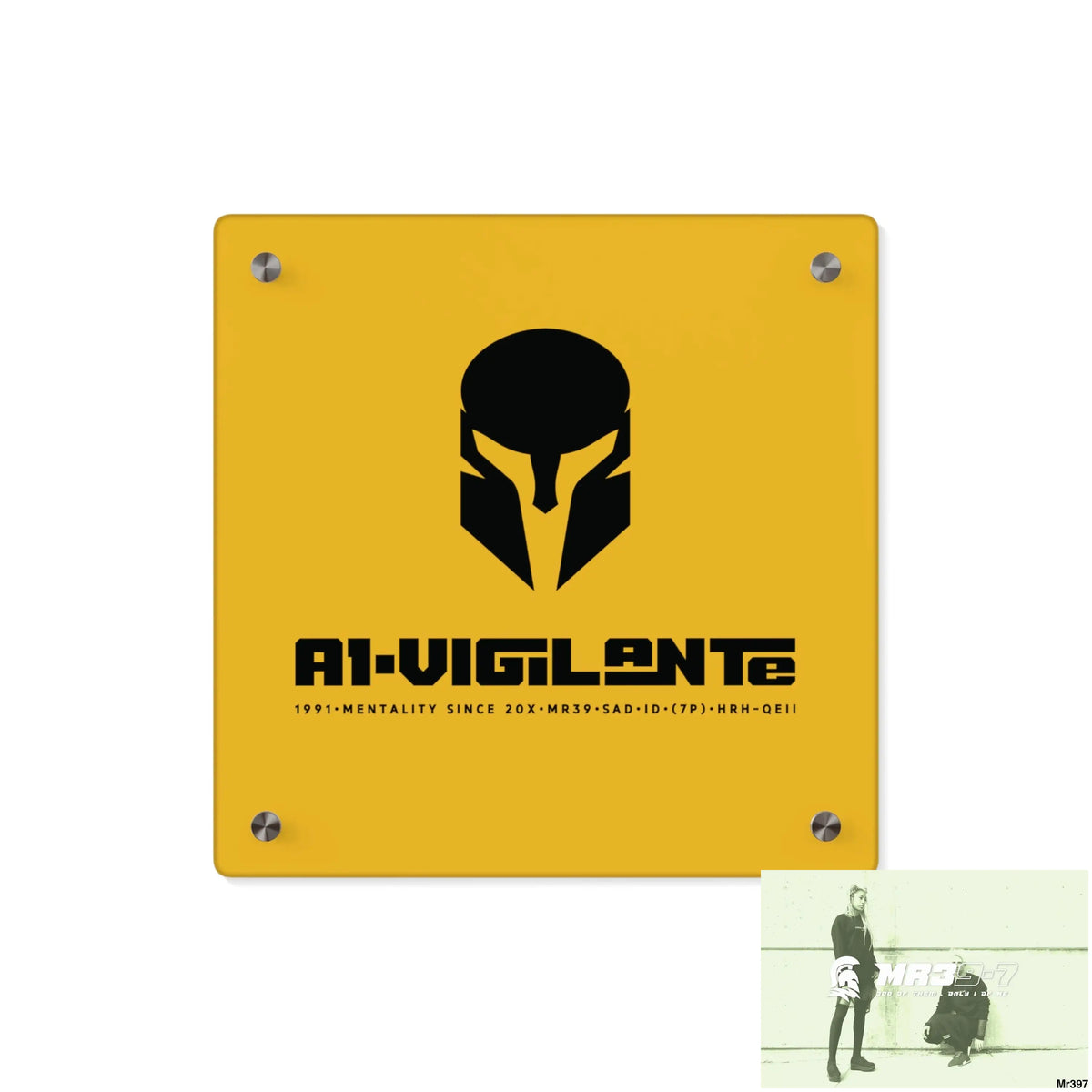 A1-Vigilante Sparta Acrylic Wall Art Panels 11’’ x 11’’ (Square) / 0.25’’ Home Decor