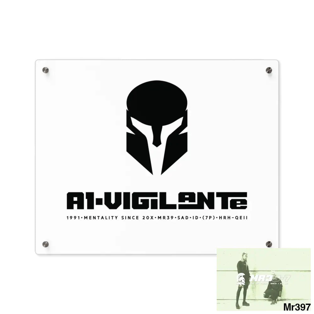 A1-Vigilante Sparta Acrylic Wall Art Panels 20″ x 16″ (Horizontal) / 0.25’’ Home Decor