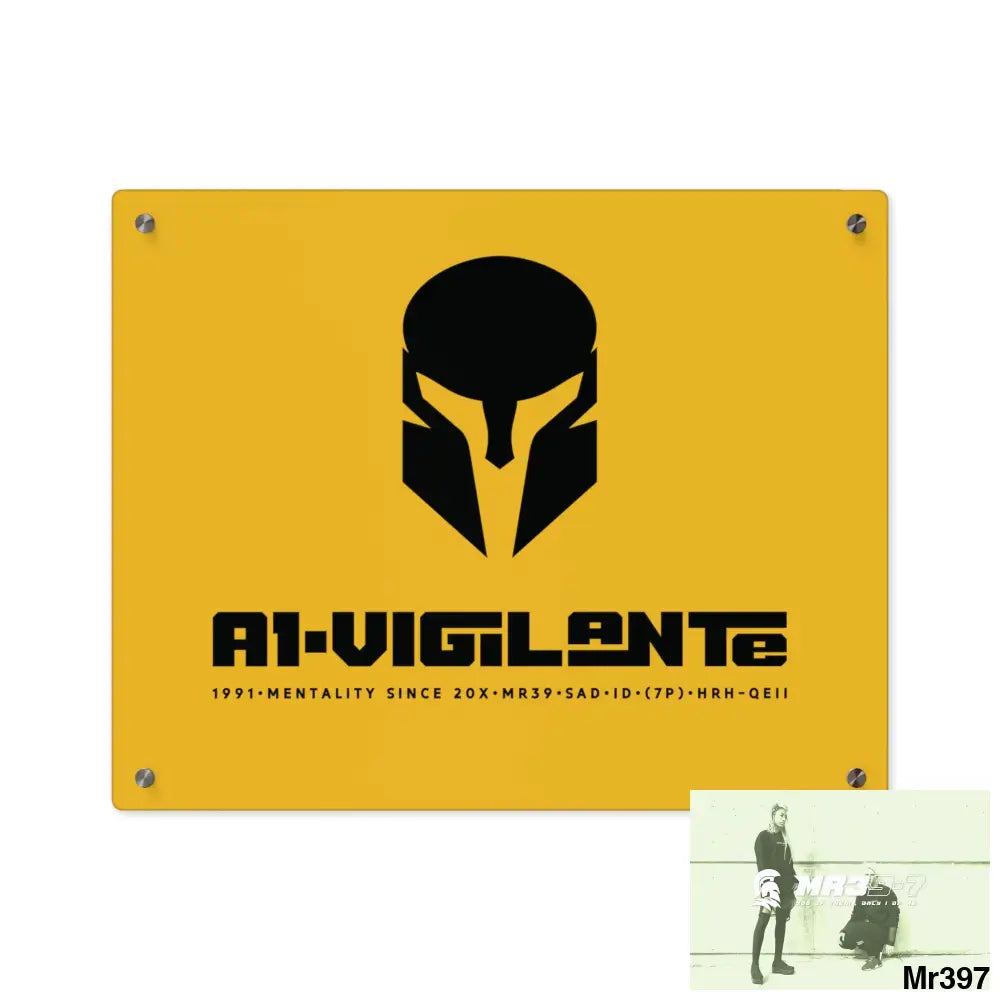 A1-Vigilante Sparta Acrylic Wall Art Panels 20″ x 16″ (Horizontal) / 0.25’’ Home Decor