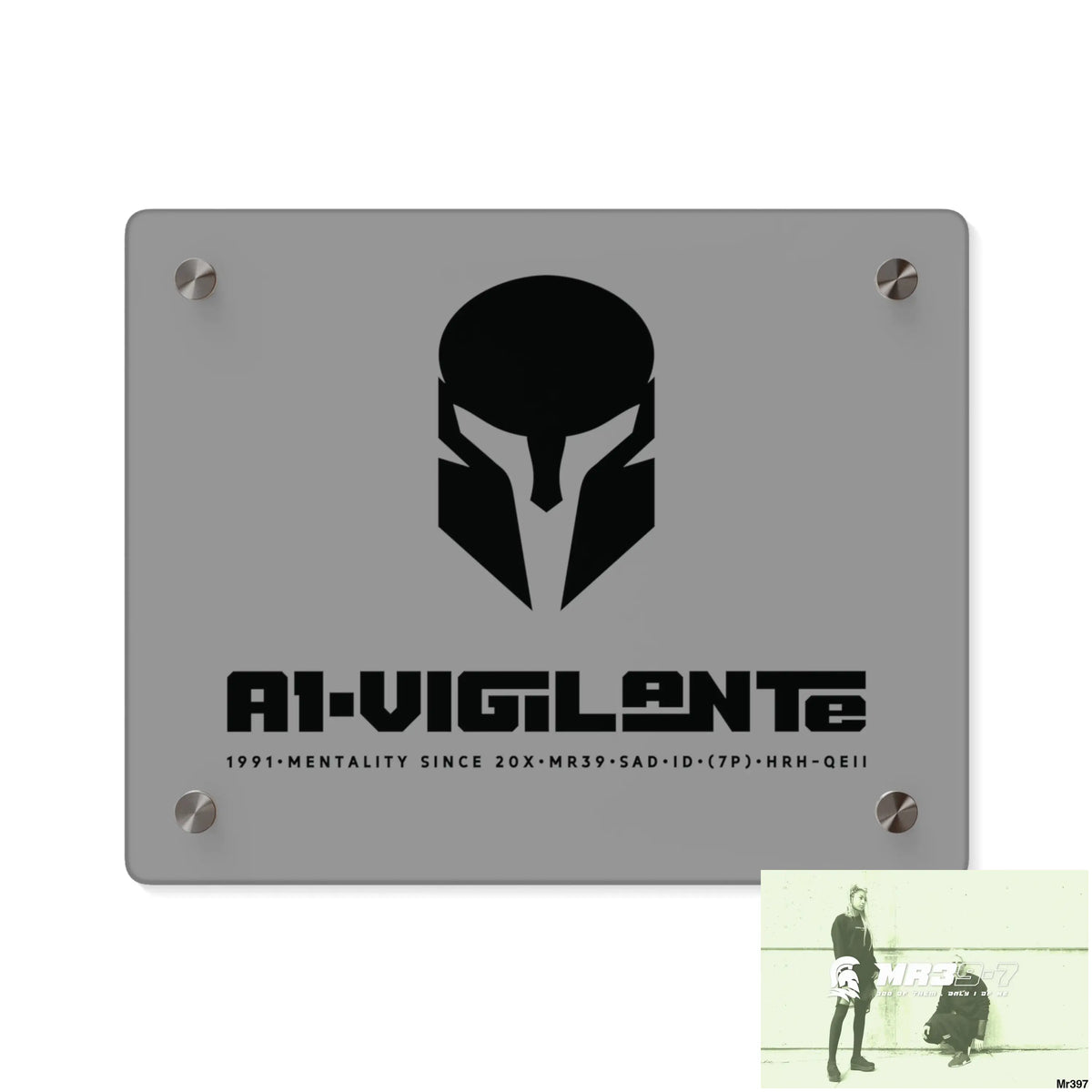 A1-Vigilante Sparta Acrylic Wall Art Panels 10″ x 8″ (Horizontal) / 0.25’’ Home Decor