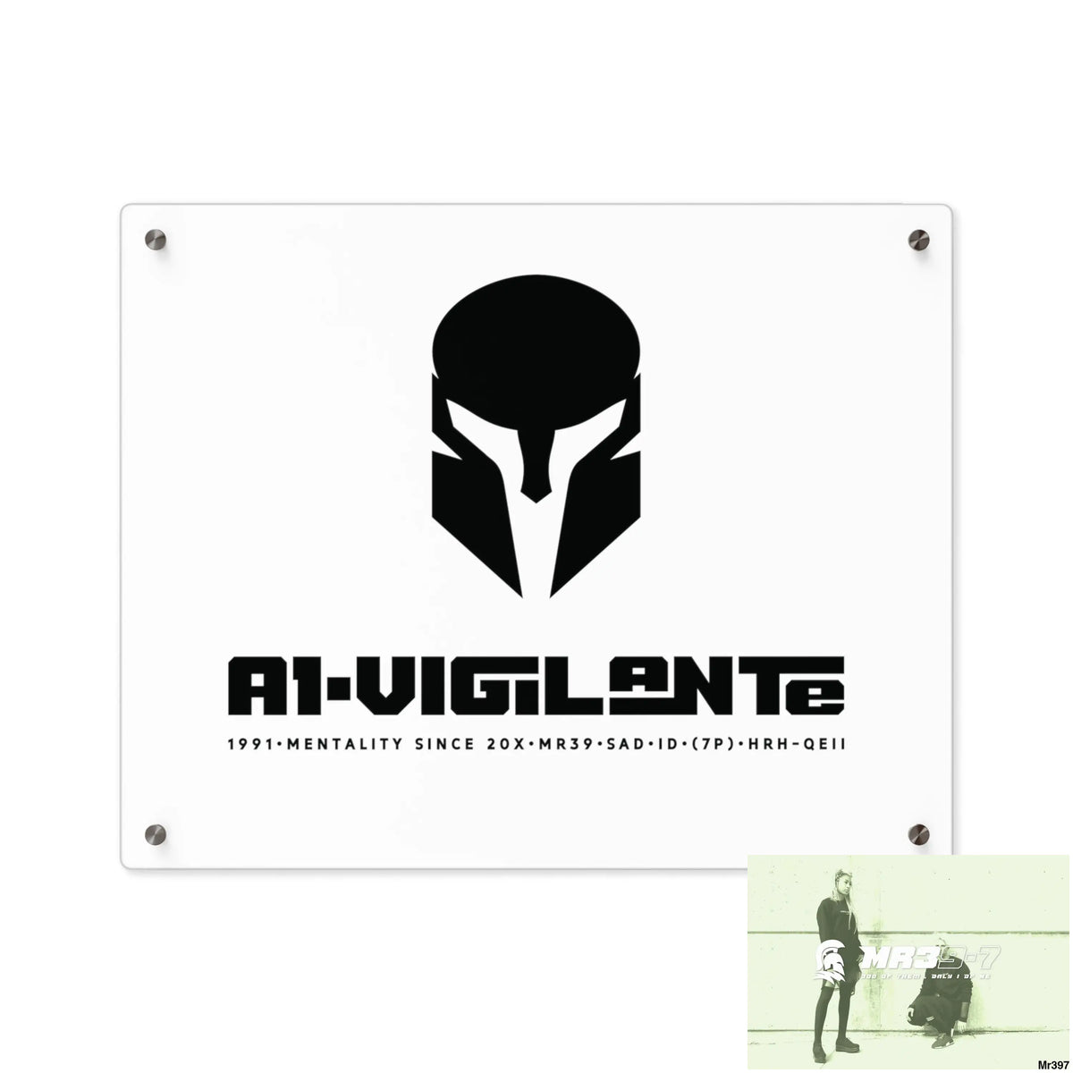 A1-Vigilante Sparta Acrylic Wall Art Panels 20″ x 16″ (Horizontal) / 0.25’’ Home Decor
