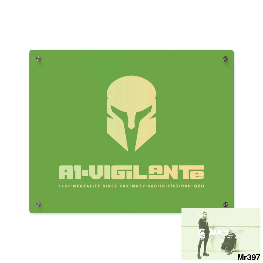 A1-Vigilante -Sparta Sparta Acrylic Wall Art Panels 20″ x 16″ (Horizontal) / 0.25’’ Home Decor