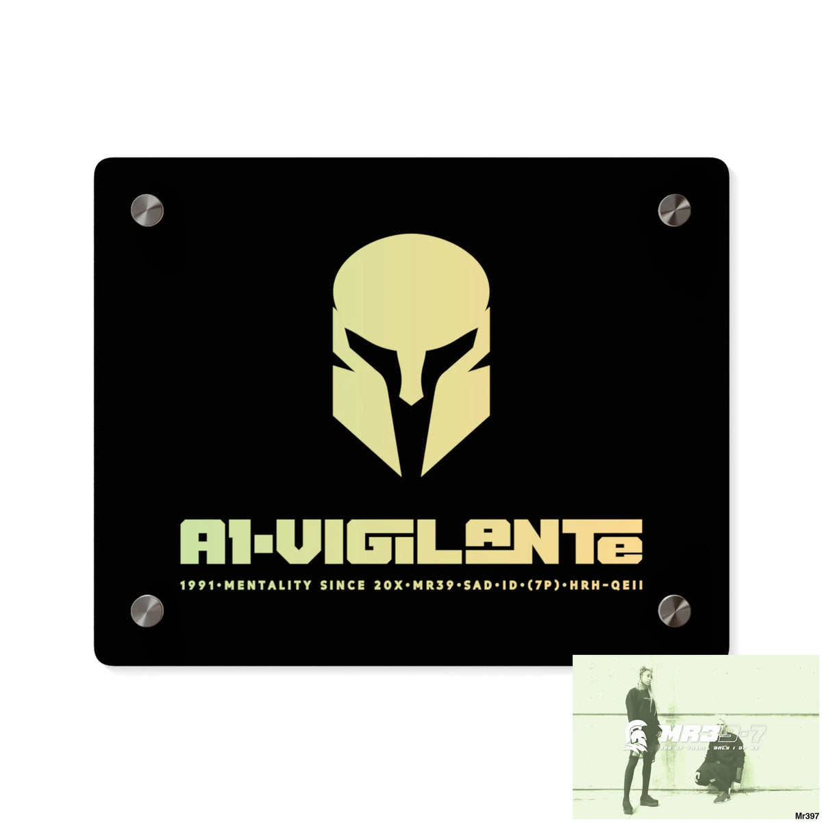 A1-Vigilante -Sparta Sparta Acrylic Wall Art Panels 10″ x 8″ (Horizontal) / 0.25’’ Home Decor