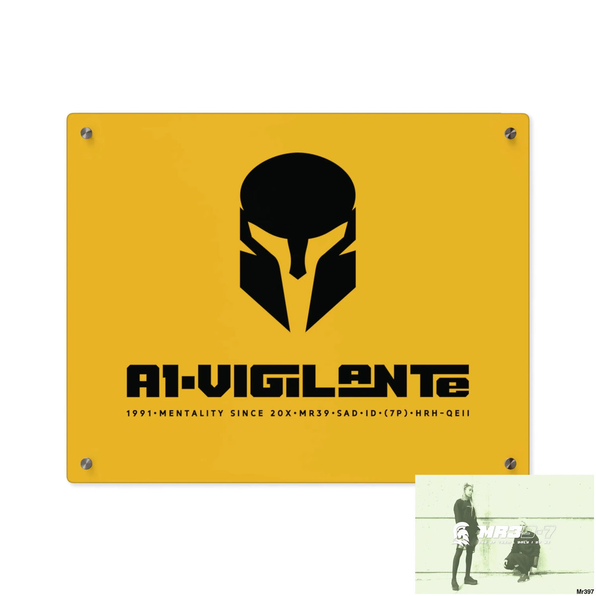 A1-Vigilante Sparta Acrylic Wall Art Panels 20″ x 16″ (Horizontal) / 0.25’’ Home Decor