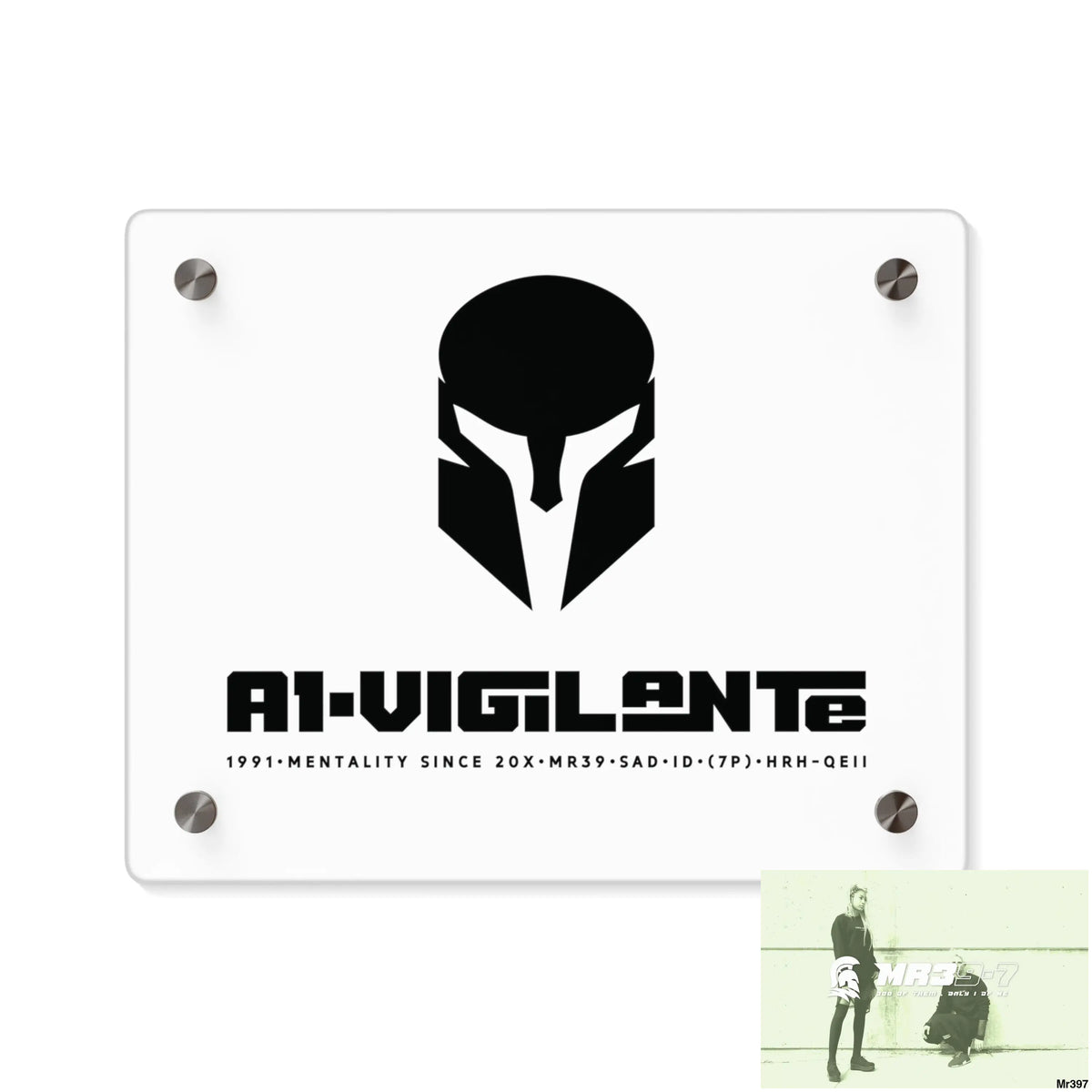 A1-Vigilante Sparta Acrylic Wall Art Panels 10″ x 8″ (Horizontal) / 0.25’’ Home Decor