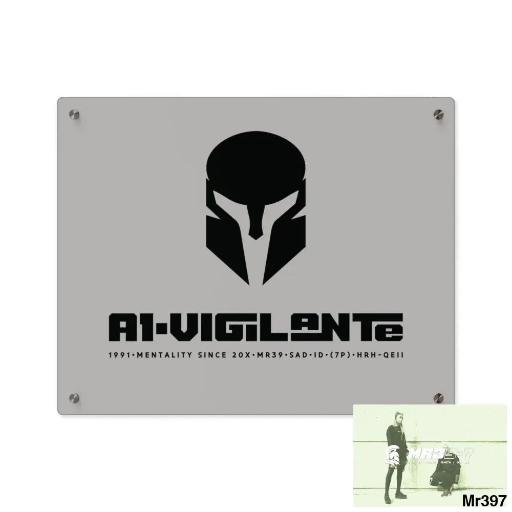 A1-Vigilante Sparta Acrylic Wall Art Panels 20″ x 16″ (Horizontal) / 0.25’’ Home Decor