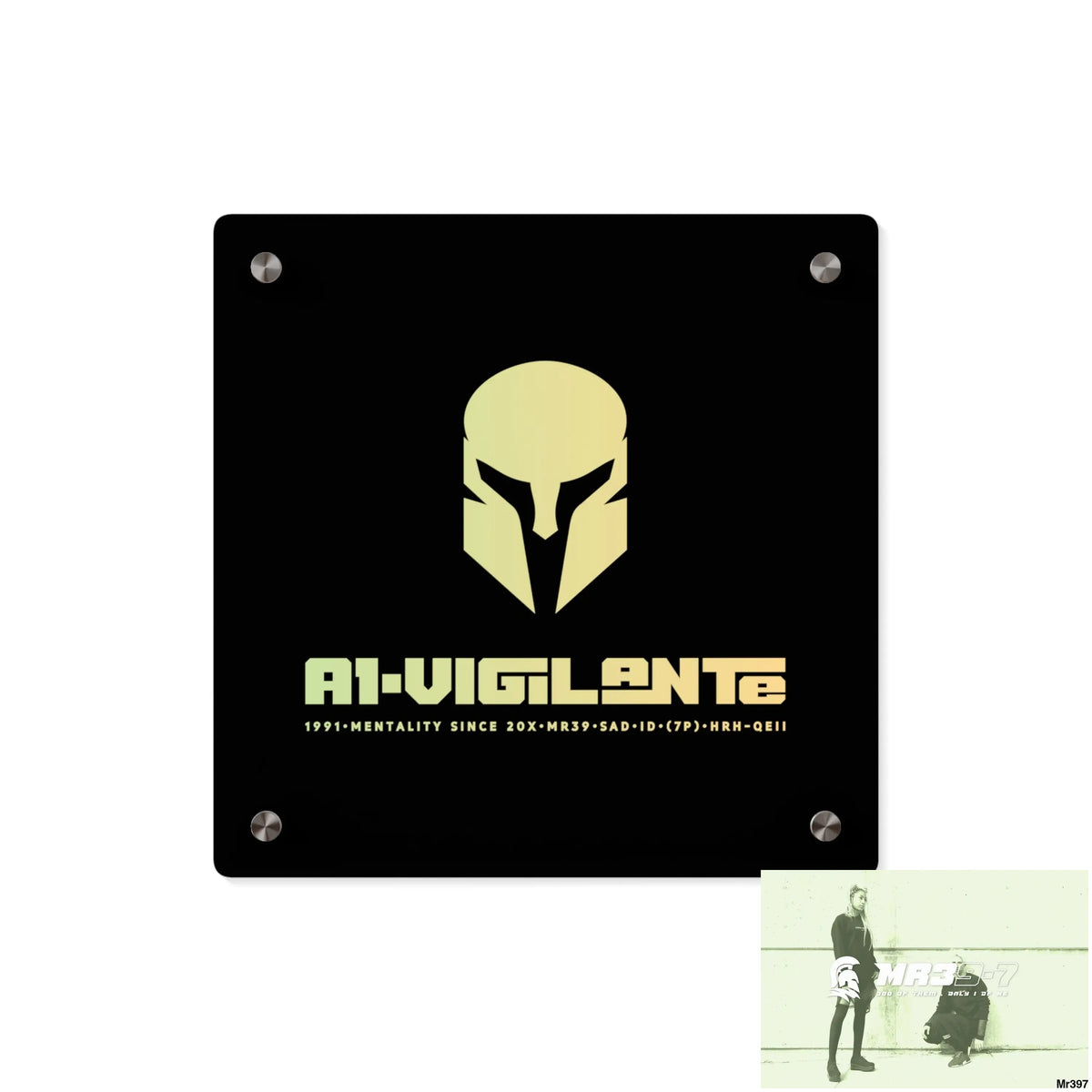 A1-Vigilante -Sparta Sparta Acrylic Wall Art Panels 11’’ x 11’’ (Square) / 0.25’’ Home Decor