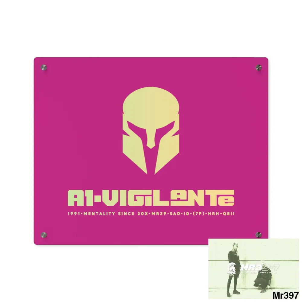 A1--Vigilante -Sparta Sparta Acrylic Wall Art Panels 20″ x 16″ (Horizontal) / 0.25’’ Home Decor