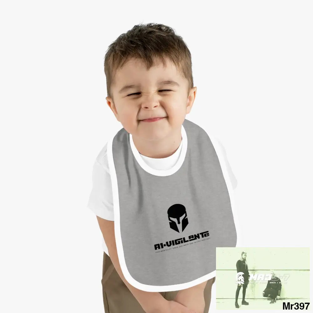 A1-Vigilante Sparta Baby Contrast Trim Jersey Bib Kids clothes