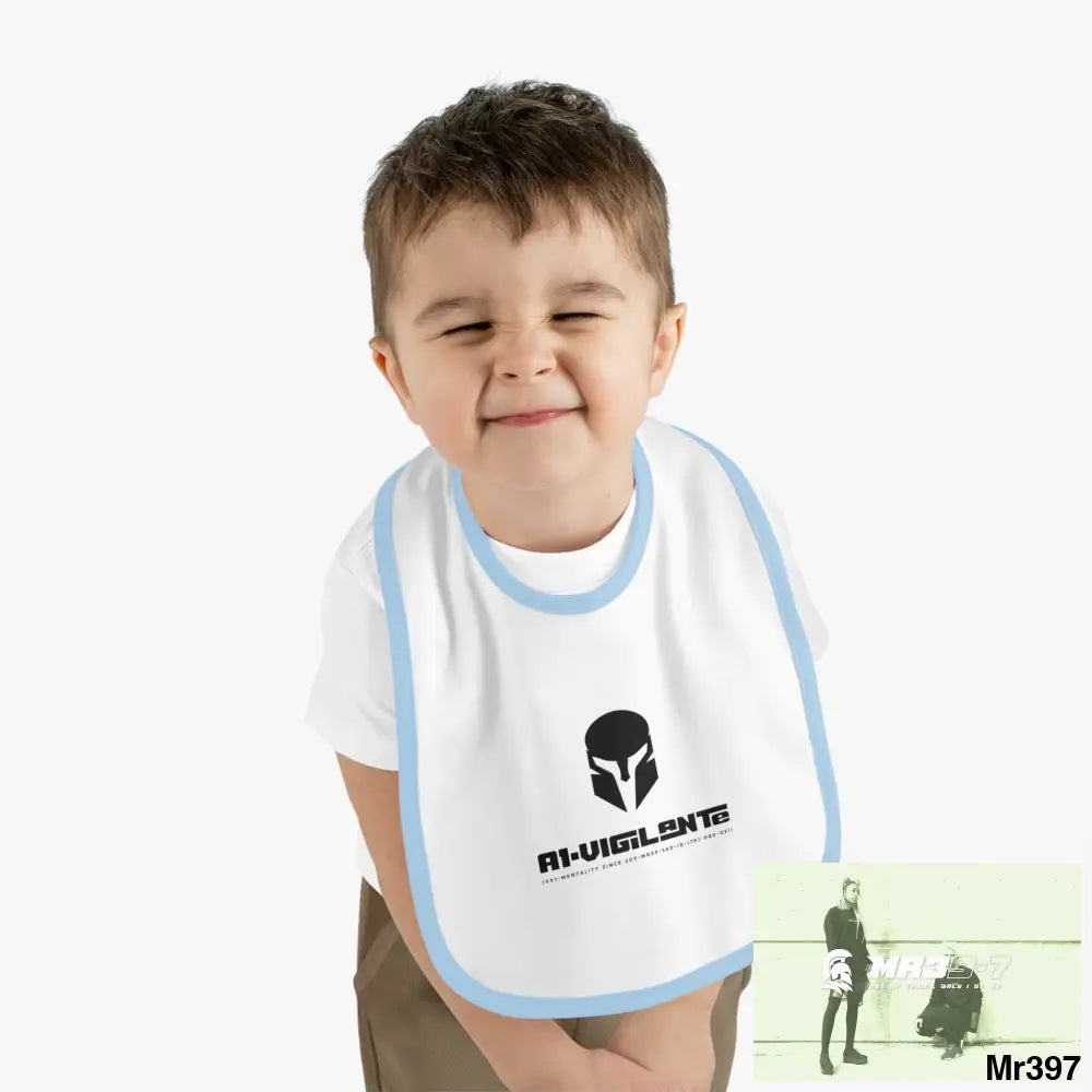 A1-Vigilante Sparta Baby Contrast Trim Jersey Bib Kids clothes