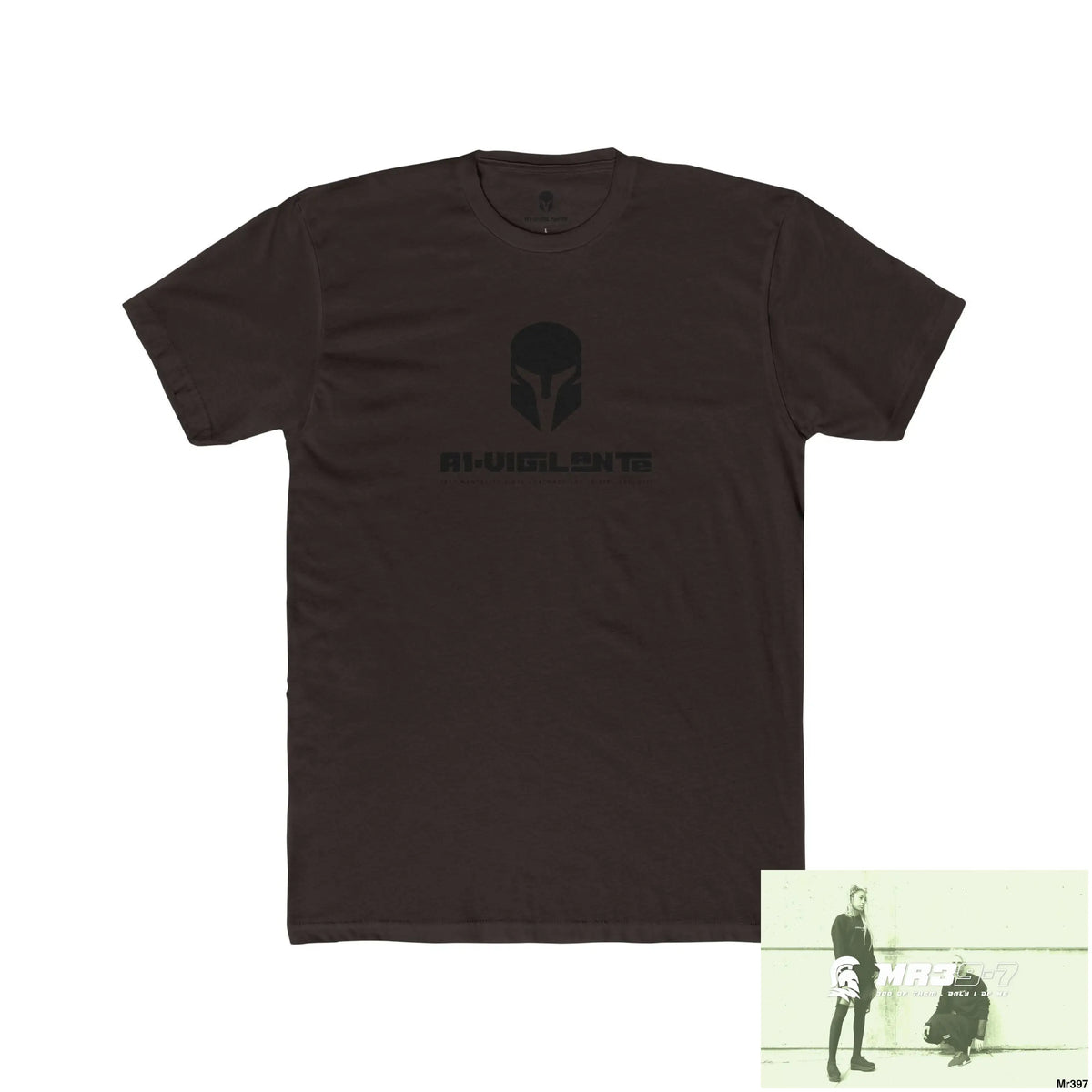 A1 Vigilante Sparta Black Choose Life Men’s Cotton Crew Tee Solid Dark Chocolate / S T-Shirt