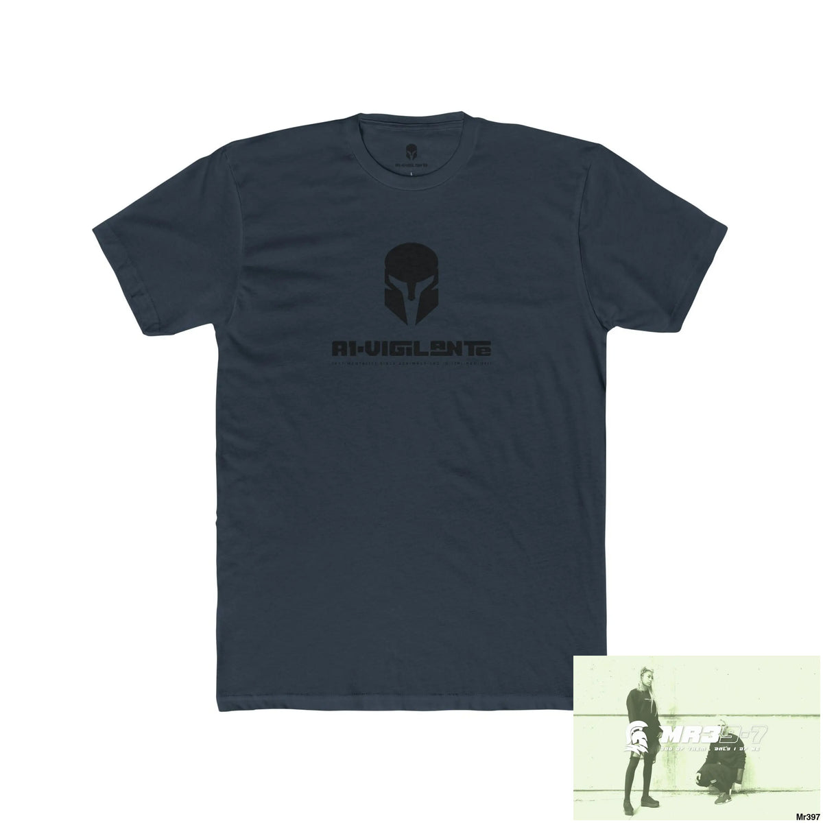 A1 Vigilante Sparta Black Choose Life Men’s Cotton Crew Tee Solid Indigo / S T-Shirt