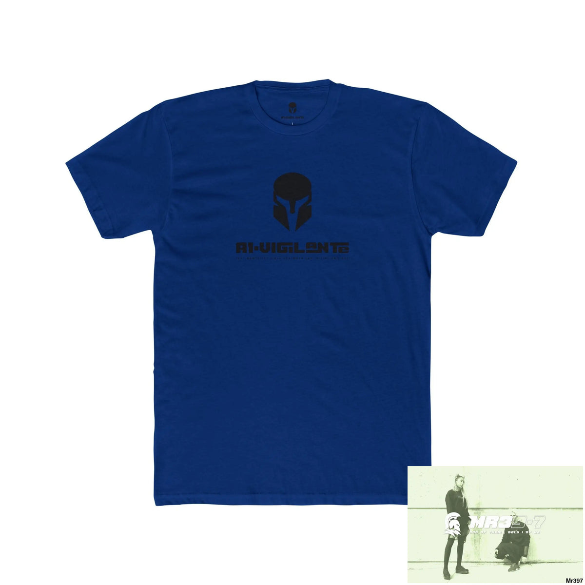 A1 Vigilante Sparta Black Choose Life Men’s Cotton Crew Tee Solid Royal / XS T-Shirt