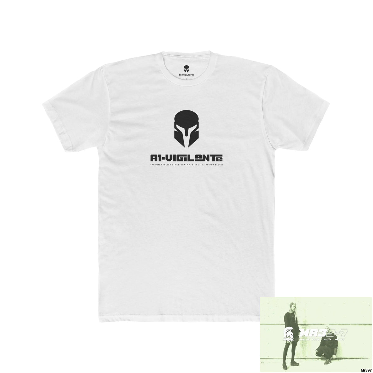 A1 Vigilante Sparta Black Choose Life Men’s Cotton Crew Tee Solid White / XS T-Shirt