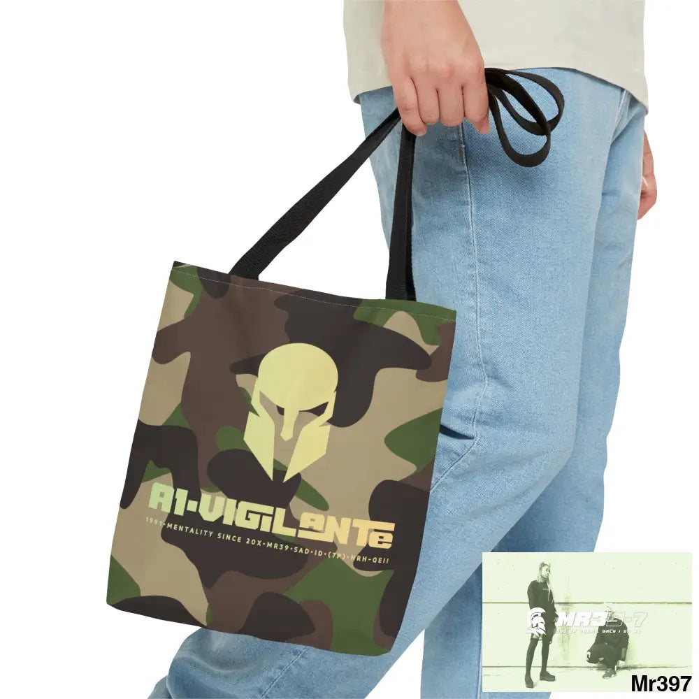 A1- Vigilante Sparta Camo Tote Bag (AOP) Bags