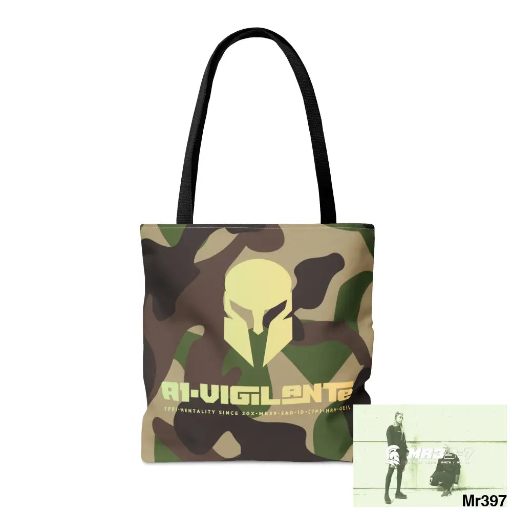 A1- Vigilante Sparta Camo Tote Bag (AOP) Bags
