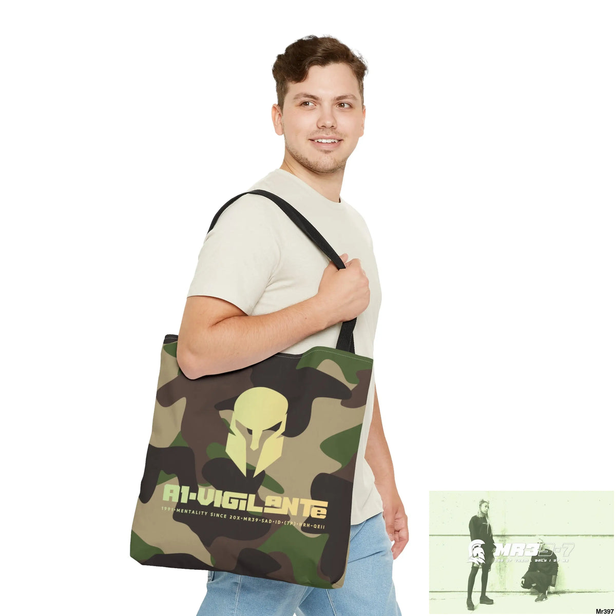 A1- Vigilante Sparta Camo Tote Bag (AOP) Bags