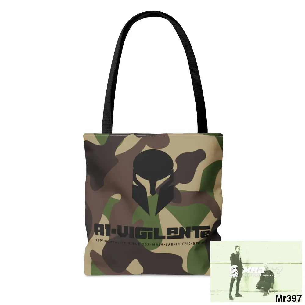 A1- Vigilante Sparta Camo Tote Bag (AOP) Bags