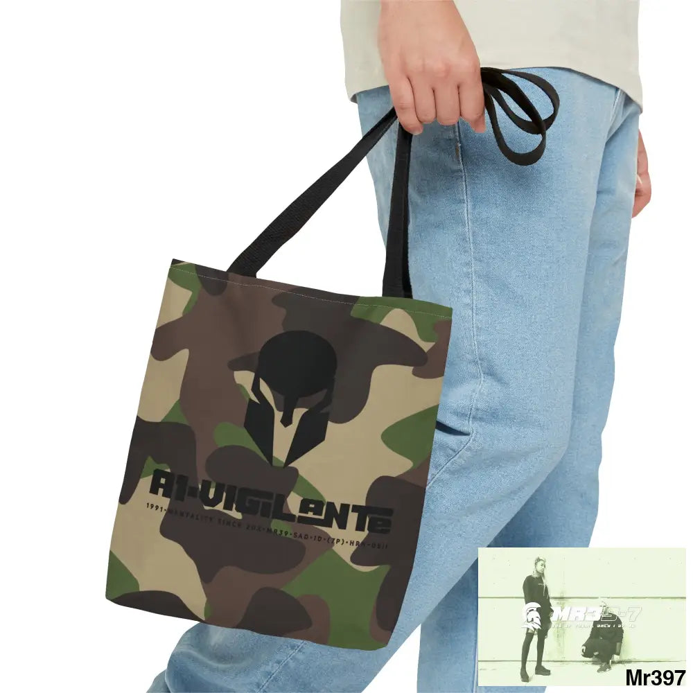A1- Vigilante Sparta Camo Tote Bag (AOP) Bags