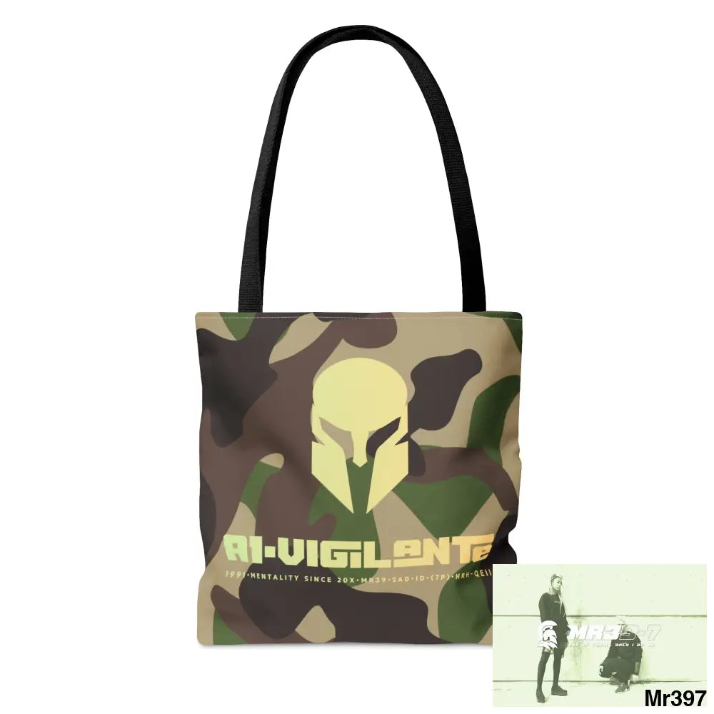 A1- Vigilante Sparta Camo Tote Bag (AOP) Bags