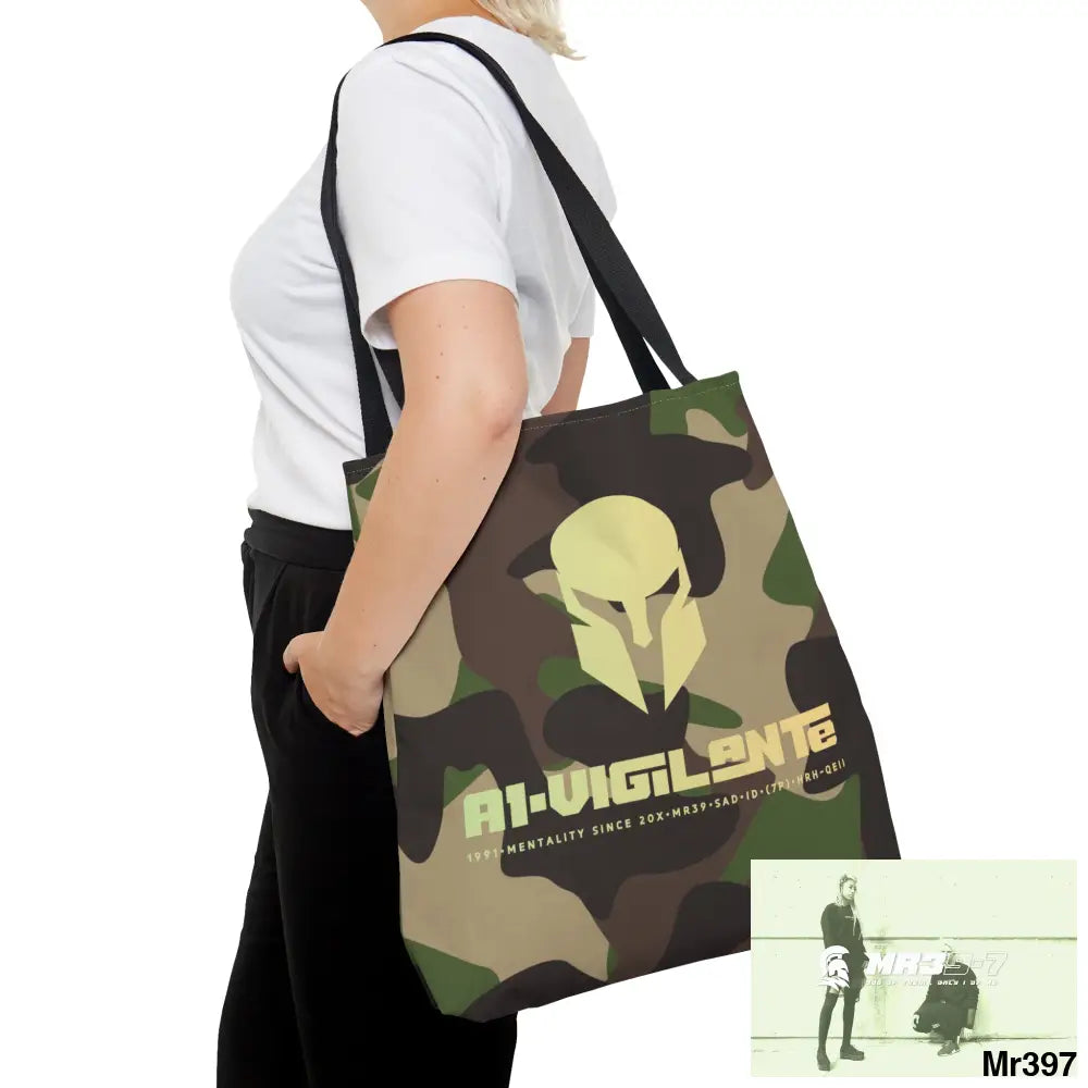 A1- Vigilante Sparta Camo Tote Bag (AOP) Bags