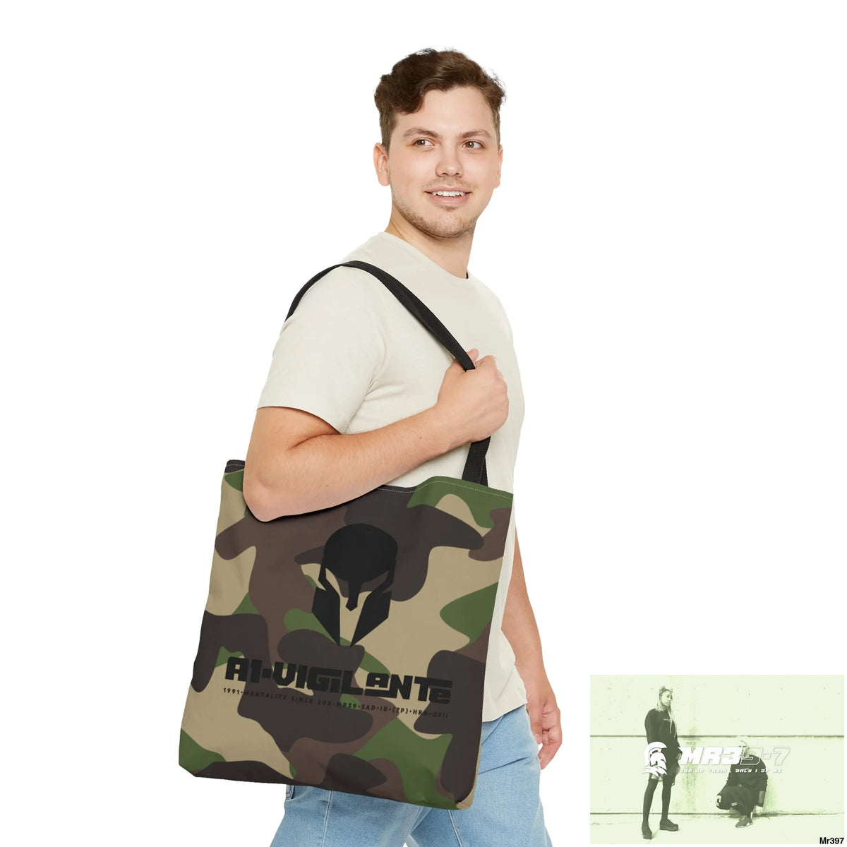 A1- Vigilante Sparta Camo Tote Bag (AOP) Bags