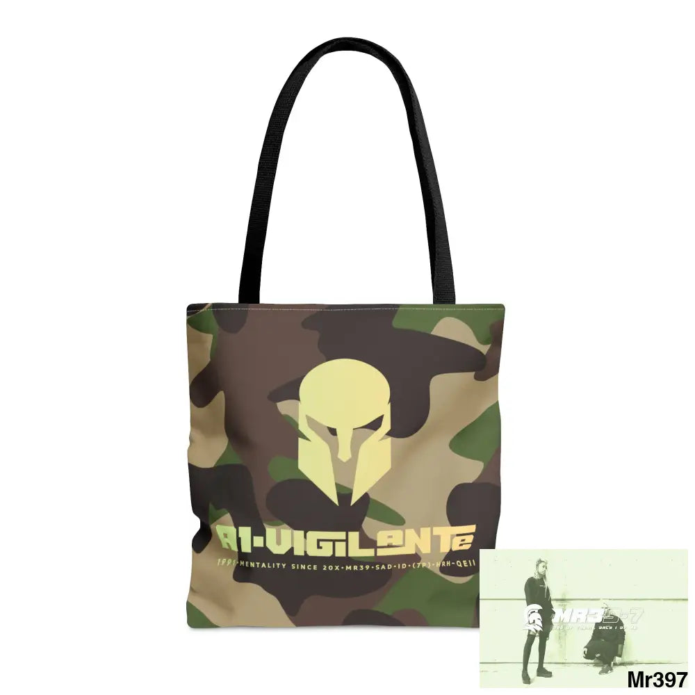 A1- Vigilante Sparta Camo Tote Bag (AOP) Medium Bags
