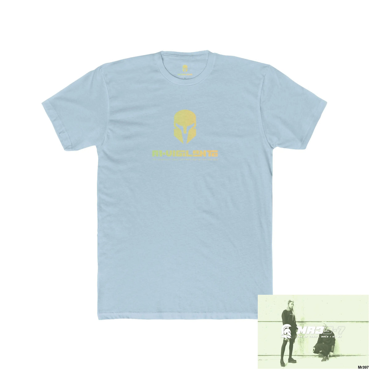 A1 Vigilante Sparta Choose Life Men’s Cotton Crew Tee Solid Light Blue / S T-Shirt