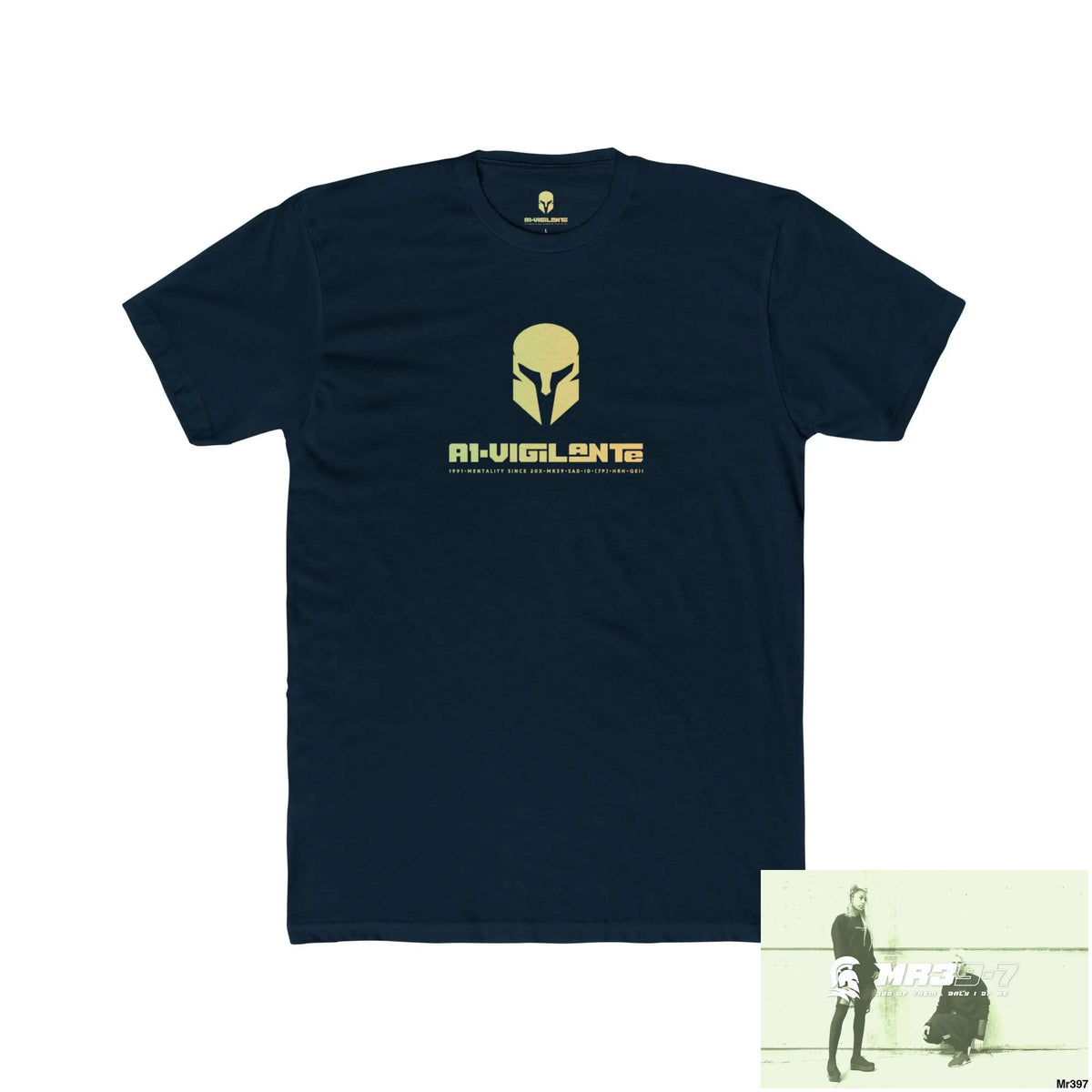 A1 Vigilante Sparta Choose Life Men’s Cotton Crew Tee Solid Midnight Navy / XS T-Shirt