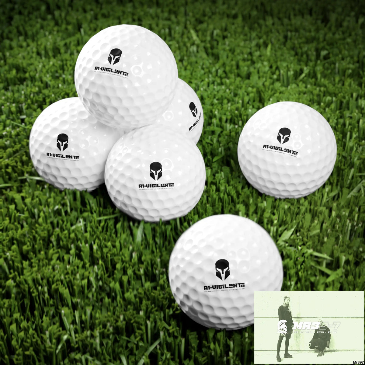 A1 Vigilante Sparta Custom Golf Balls Set Premium 6-Pack with Unique Design Ideal for Golf Lovers Personalized Gift for
