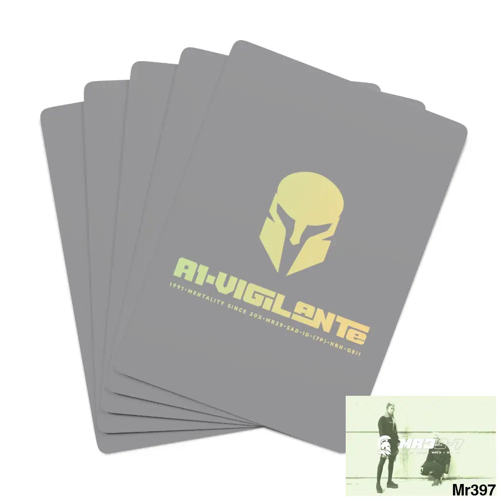 A1-Vigilante Sparta Custom Poker Cards 2.47’’ x 3.47’’ / White / Semi Glossy Paper products