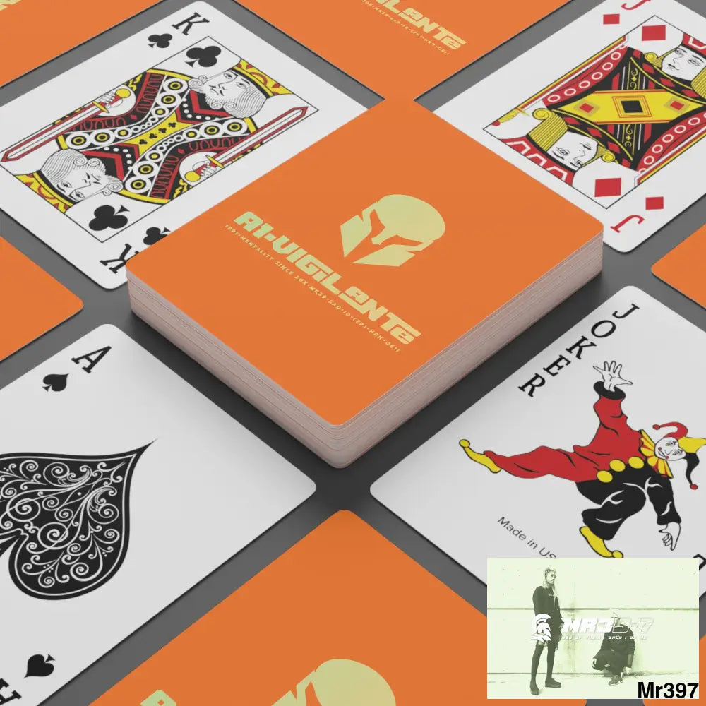 A1-Vigilante Sparta Custom Poker Cards 2.47’’ x 3.47’’ / White / Semi Glossy Paper products
